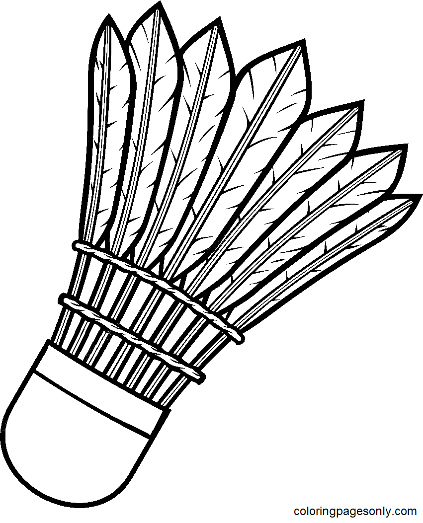 Badminton Shuttlecock Coloring Pages