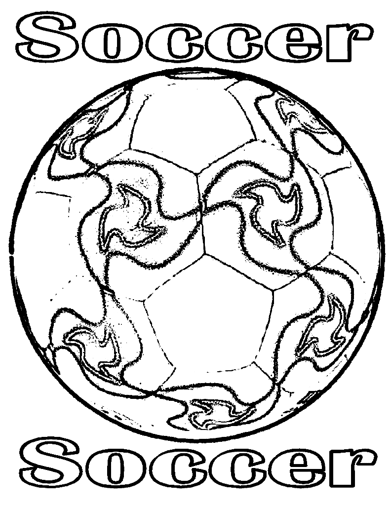 Ball Soccer Coloring Page