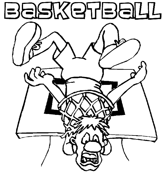 Basketball Olympic Coloring Page