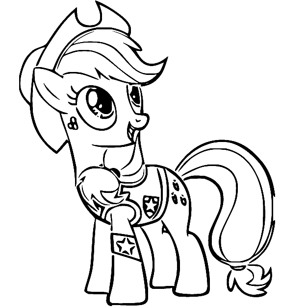 Beautiful Applejack Coloring Pages