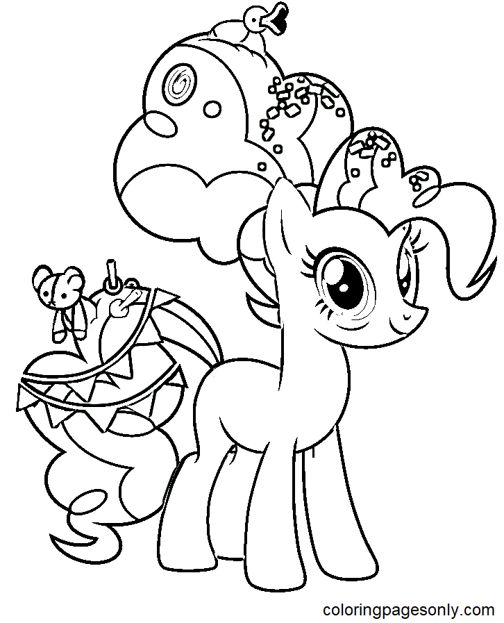 Beautiful Pony Pinkie Pie Coloring Pages