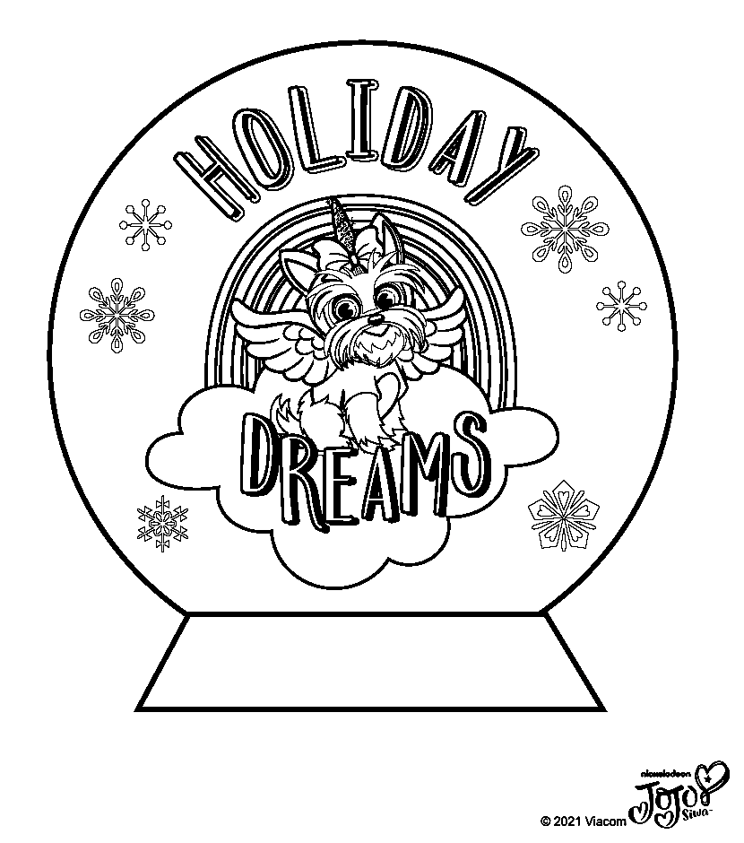 Bow Bow Dreams Coloring Page