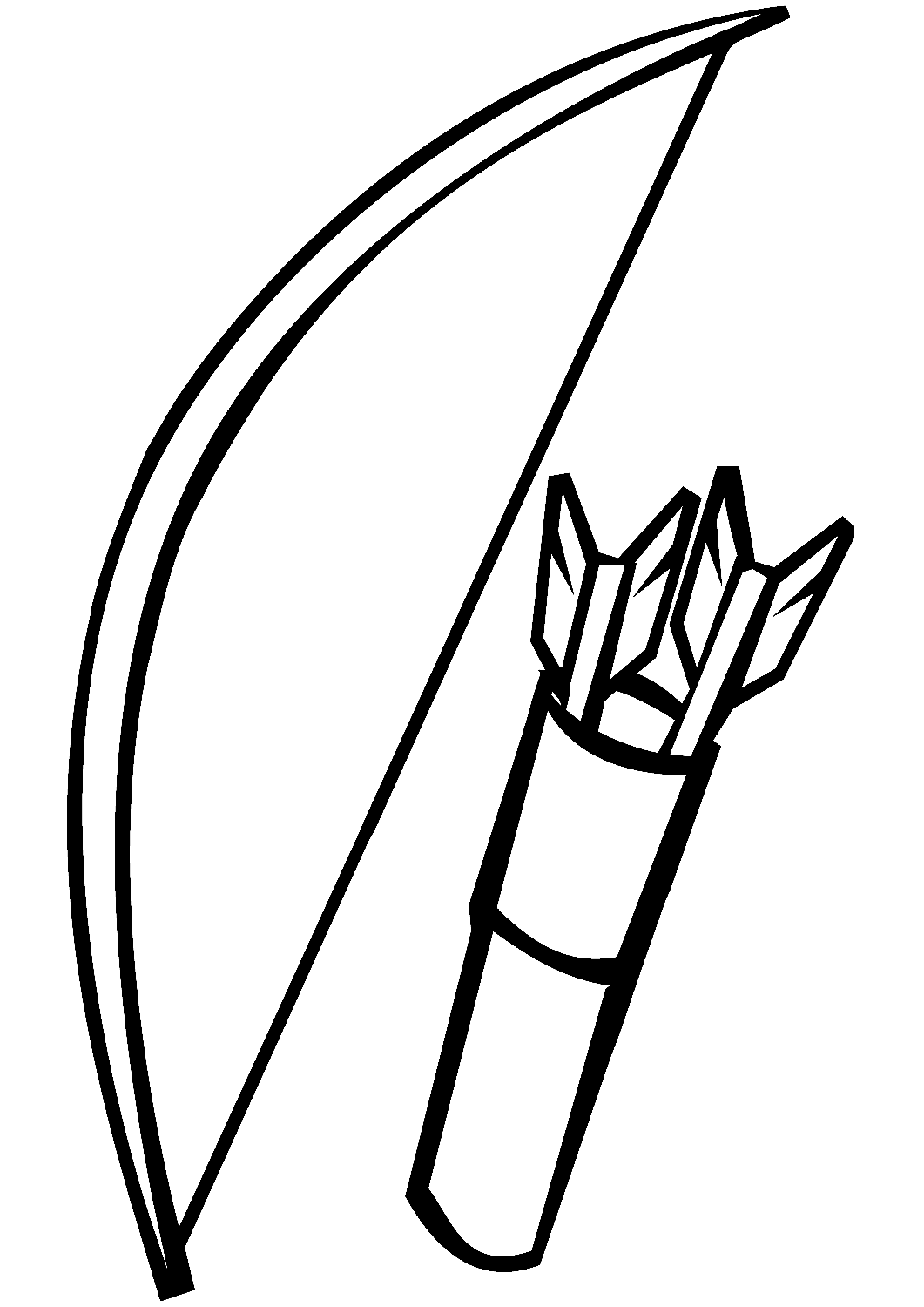 Bow and Arrows Coloring Pages