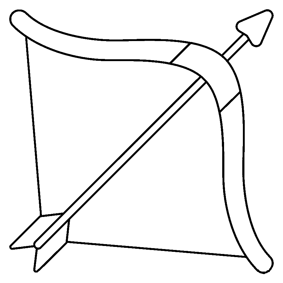 Arc avec flèche Coloriages