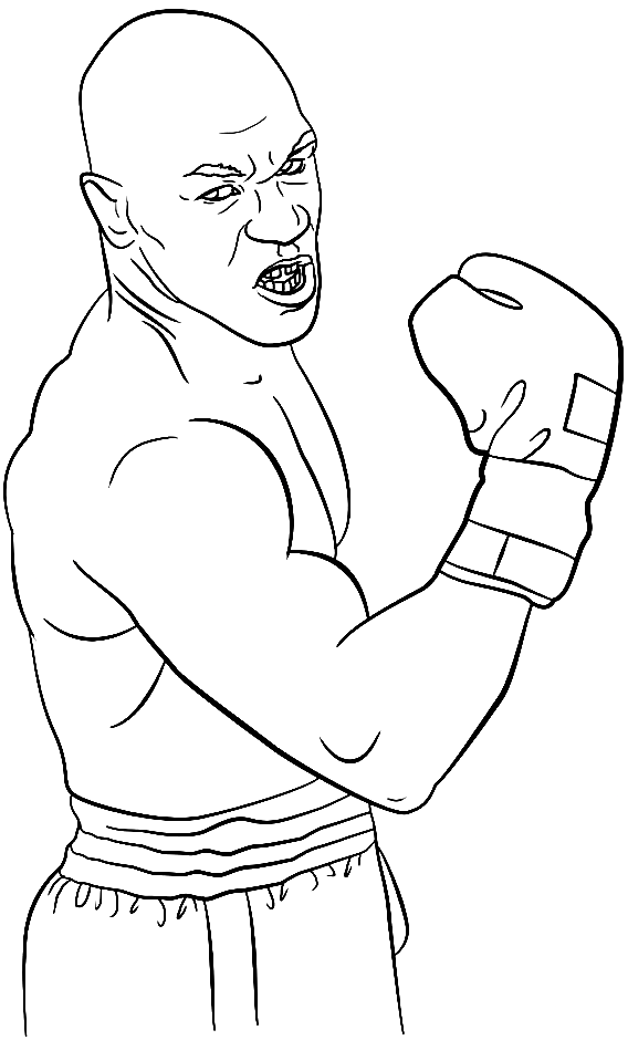 Il pugile Mike Tyson della boxe
