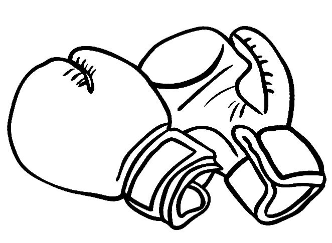 Boxing Gloves Coloring Page