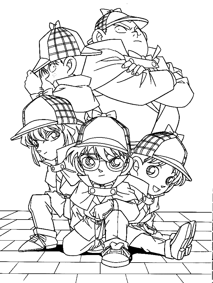 Boys Detectives Coloring Page