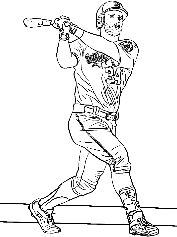 Bryce Harper Coloring Pages