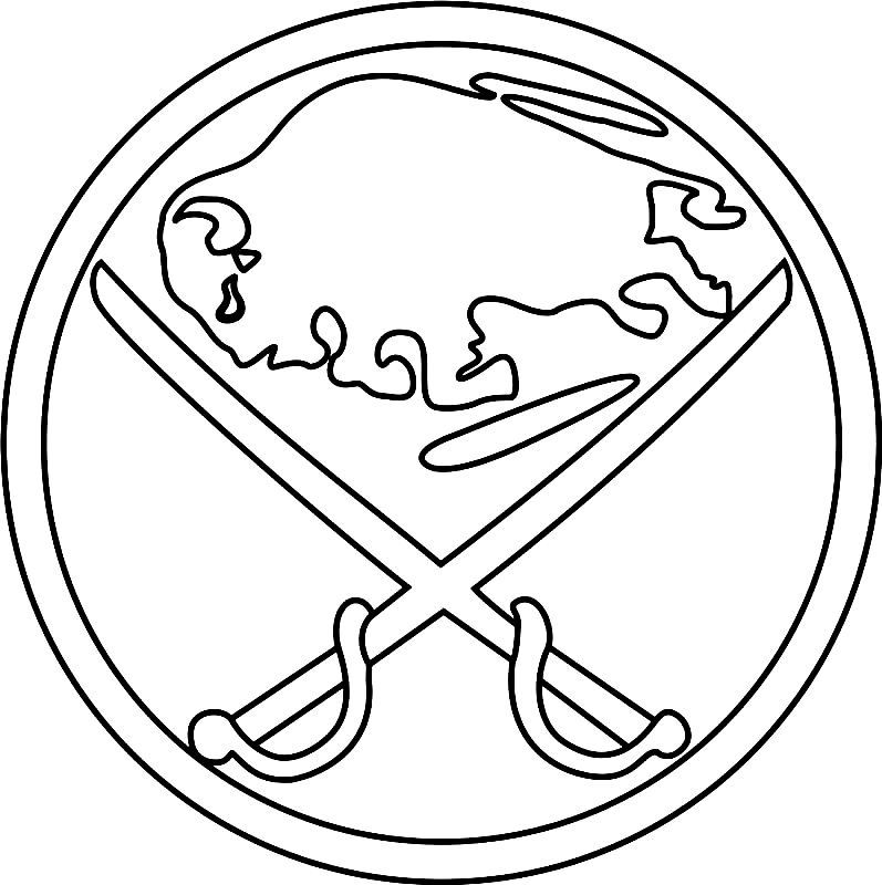 Раскраска Логотип Баффало Сейбрз