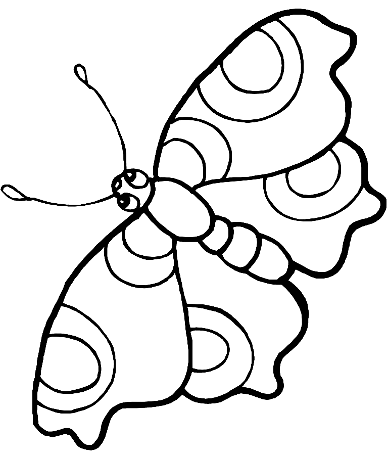 Kleurplaat vlinder afbeelding