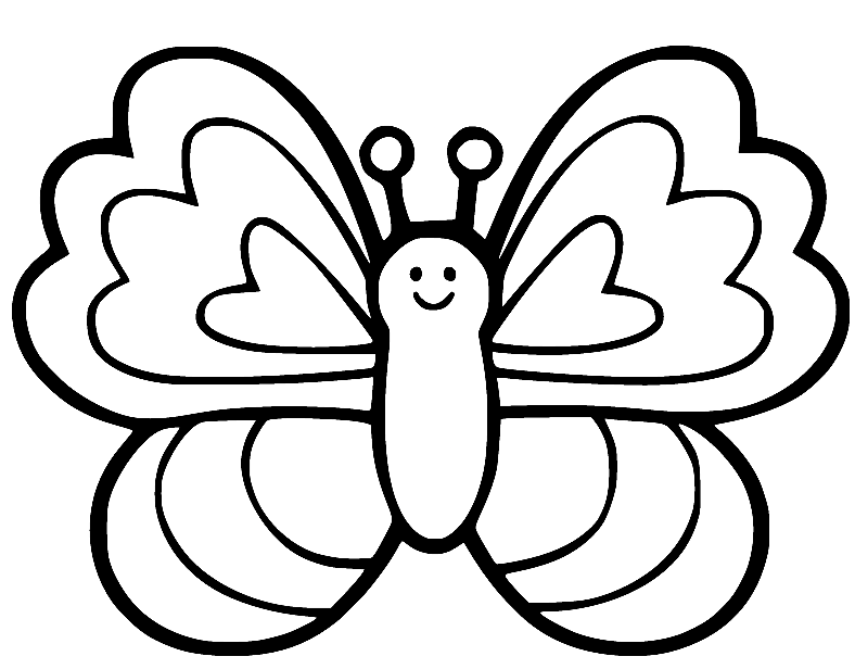 Butterfly For Kids Coloring Pages