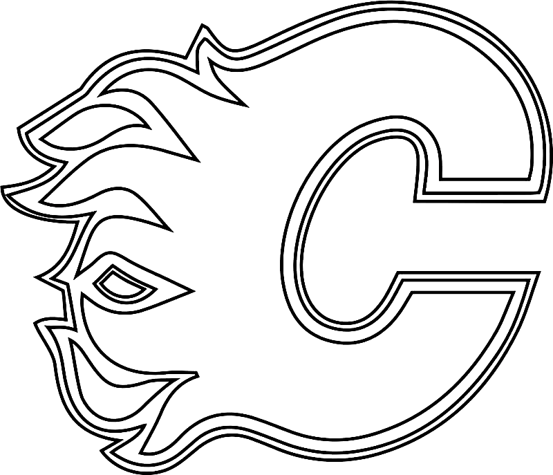 Раскраска Логотип Калгари Флэймз