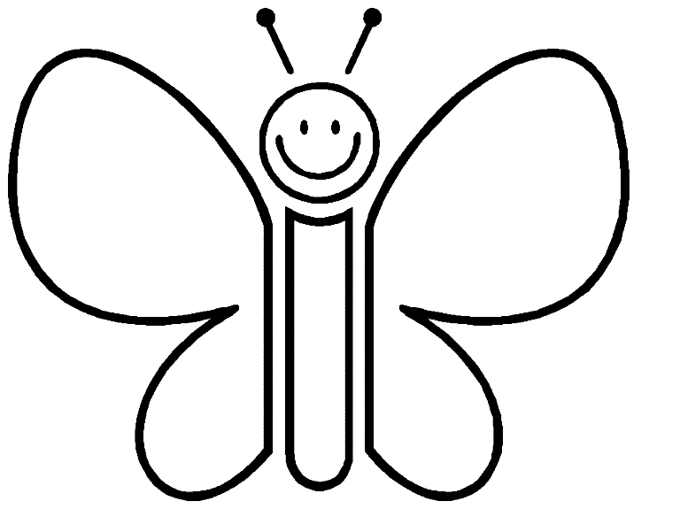Mariposa de dibujos animados para niños de Butterfly