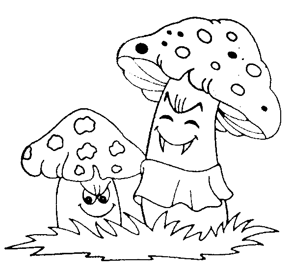 Setas de dibujos animados para niños de Mushroom