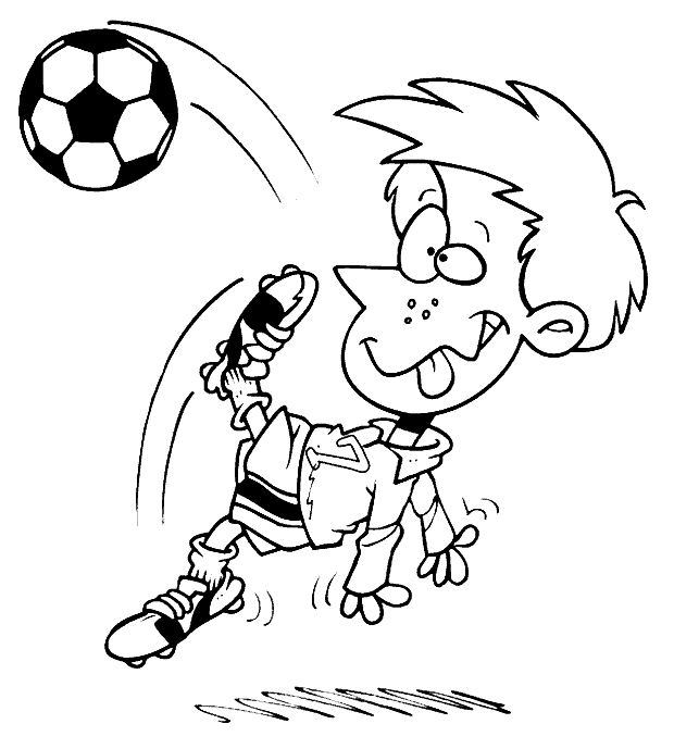 Jugador de fútbol de dibujos animados de fútbol