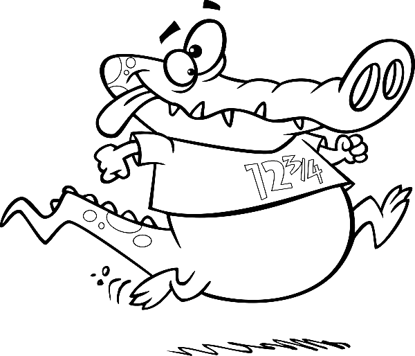 Cartoon Track and Field Coloring Page