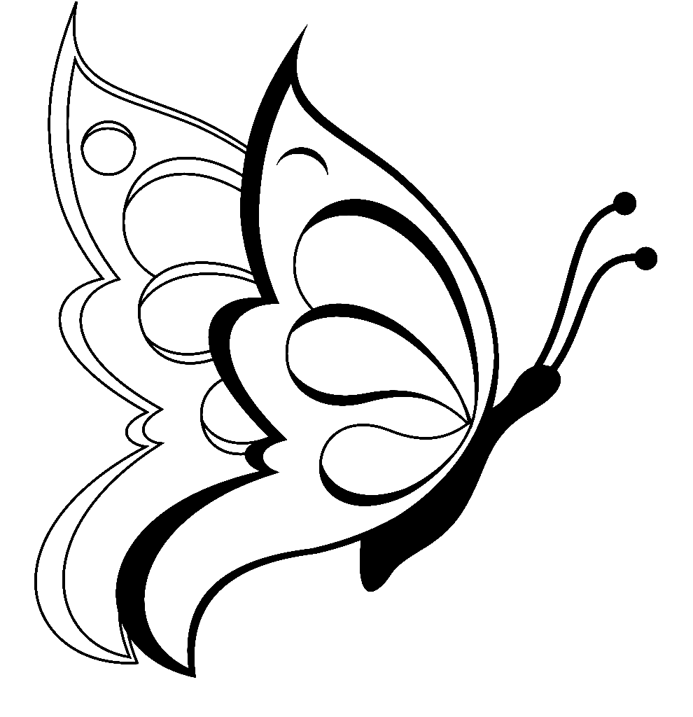 Charming Butterfly Coloring Page
