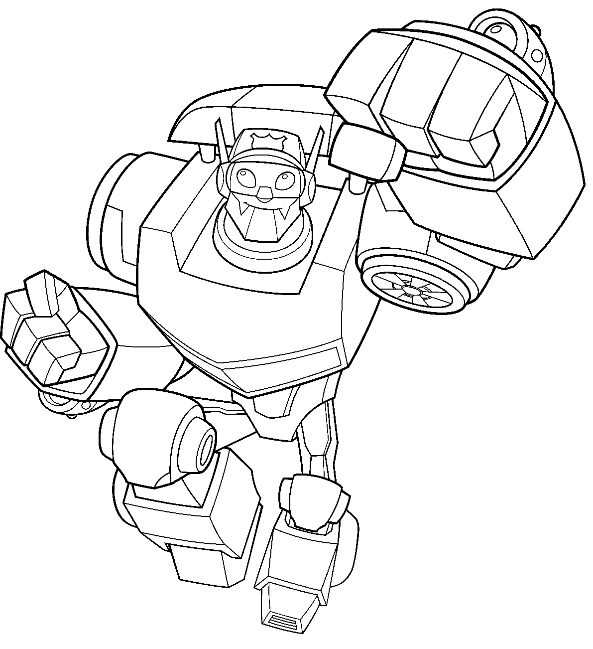 Chase from Transformers Rescue Bots Academy Coloring Page