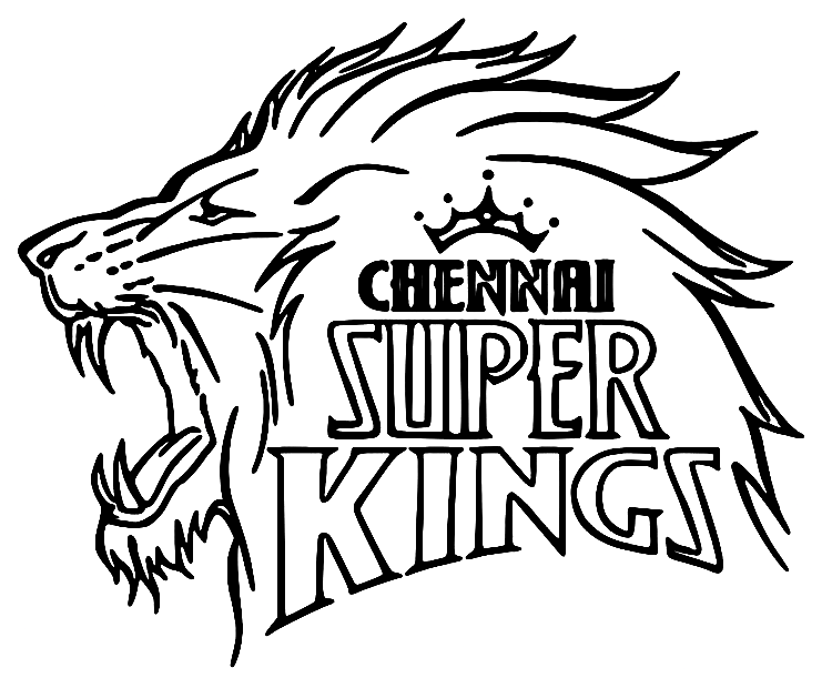 Pagina da colorare di Chennai Super Kings Team
