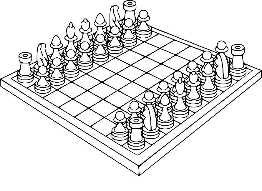 Páginas para colorir de tabuleiro de xadrez - páginas para colorir  gratuitas para impressão