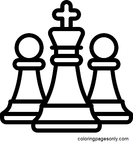 Re e pedone degli scacchi da Scacchi