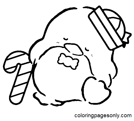 Christmas Tuxedo Sam Coloring Pages