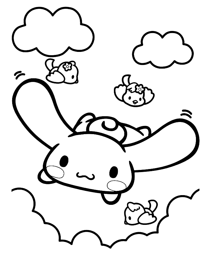 Cinnamoroll Flying Coloring Page