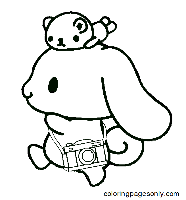 Hello Kitty Cinnamoroll Coloring Pages