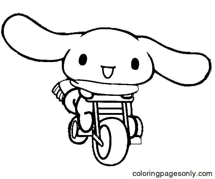 Cinnamoroll Driving Coloring Pages