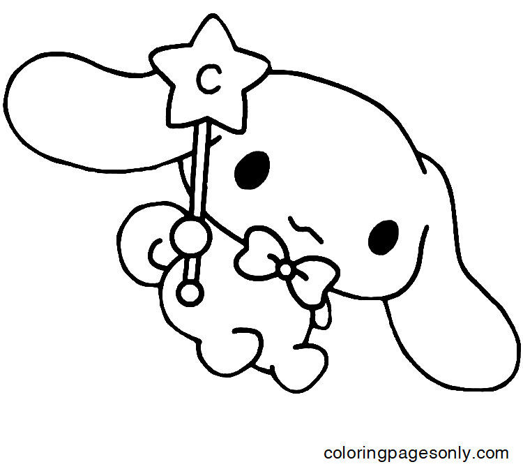 Cinnamoroll With Magic Wand Coloring Page Free Printable Coloring Pages