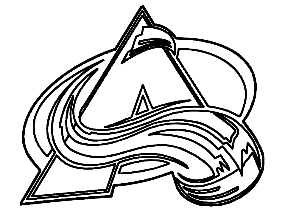 Раскраска Логотип Colorado Avalanche