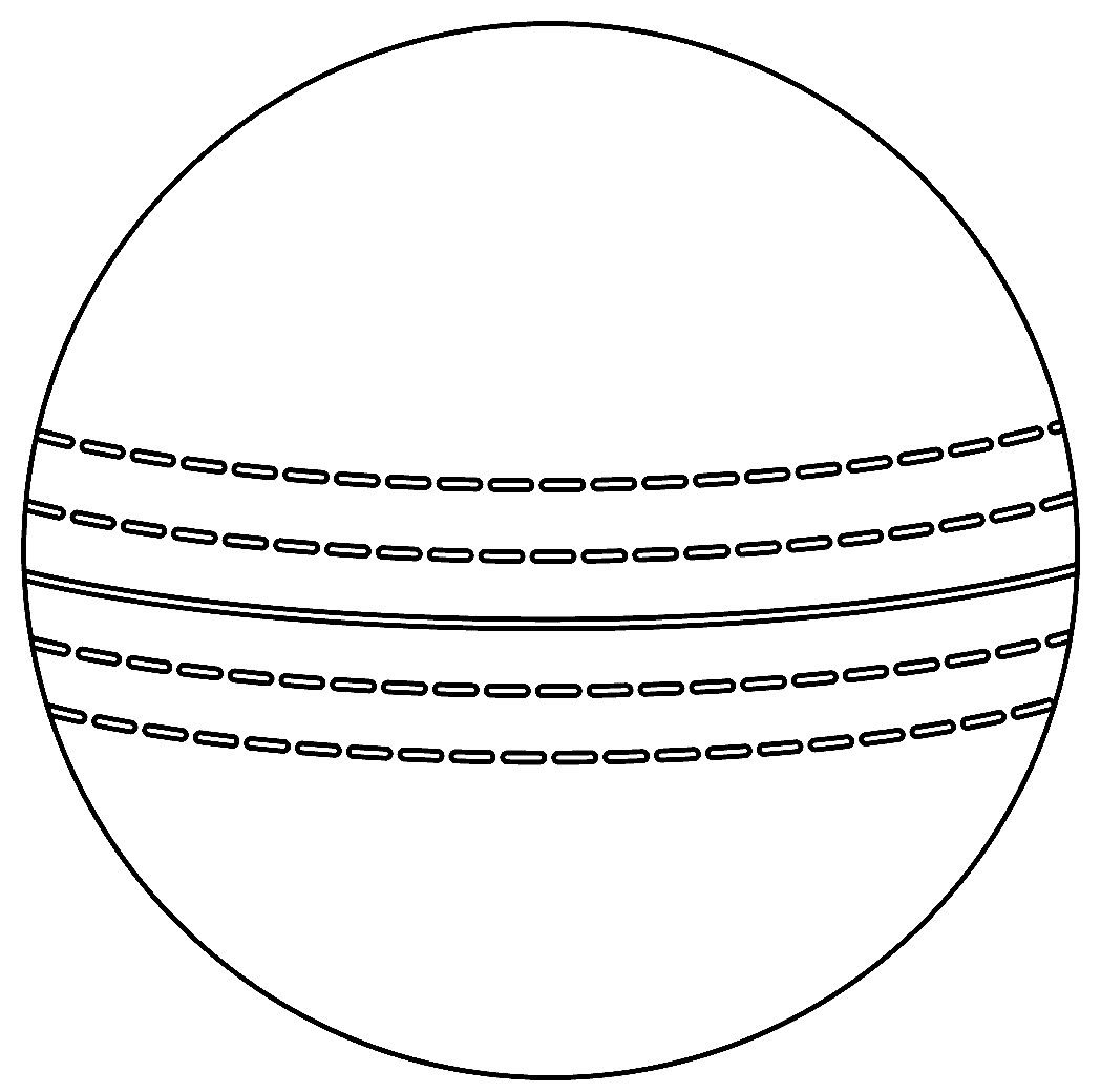Cricket Ball Coloring Page