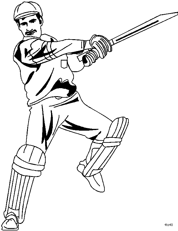 Batteur de cricket du jeu de cricket