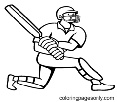 Cricket Game Coloring Pages