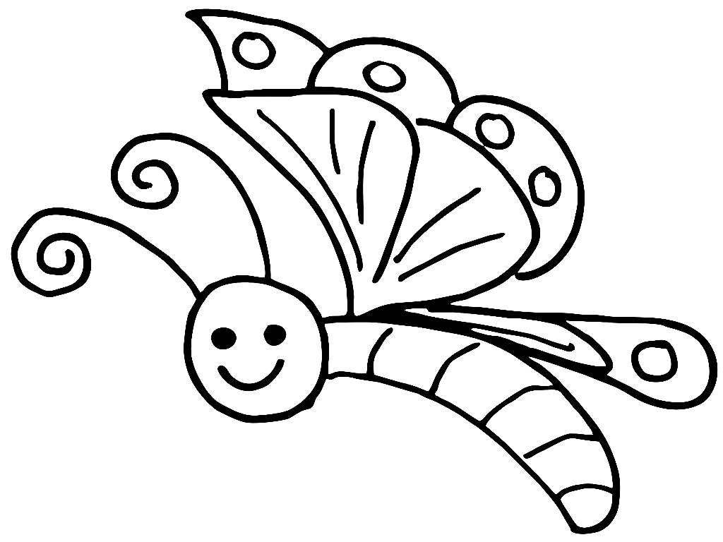Borboleta fofa de desenho animado para crianças from Butterfly