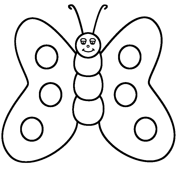 Linda mariposa de dibujos animados de Butterfly