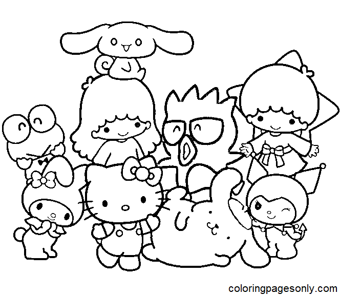 Free Printable Sanrio Coloring Pages