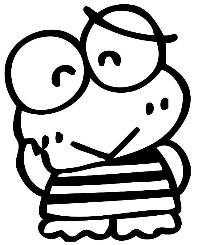 Cute Keroppi Coloring Page