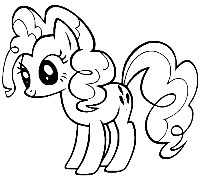 Cute Pinkie Pie Coloring Page
