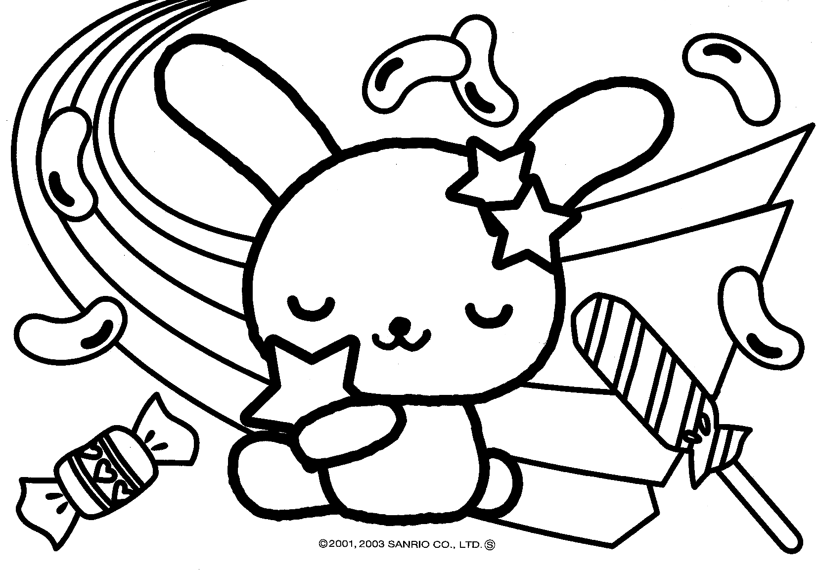 Cute Usahana Coloring Pages