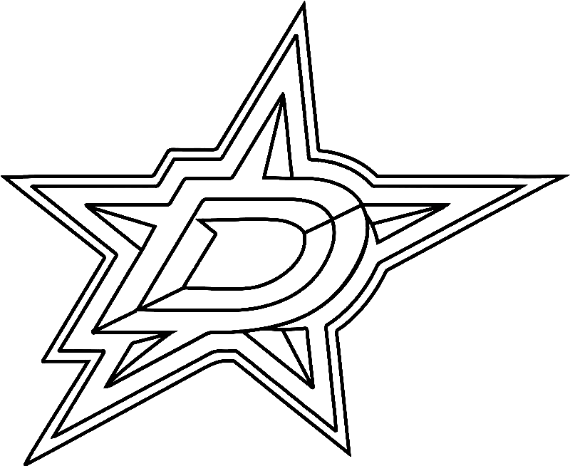 Logotipo de las estrellas de Dallas Página para colorear