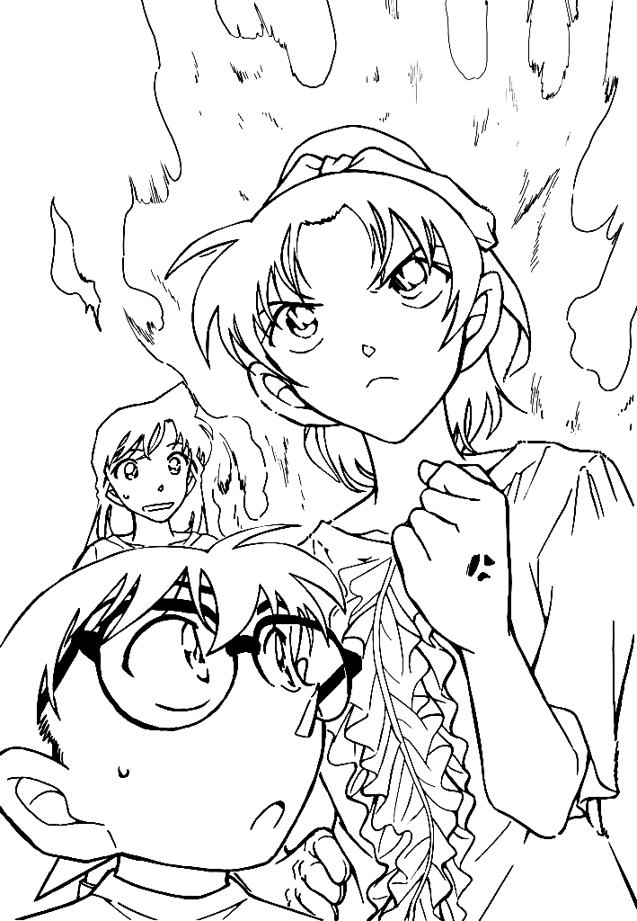 Detective Conan Anime Coloring Pages