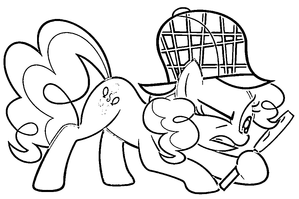 Detective Pinkie Pie Coloring Page