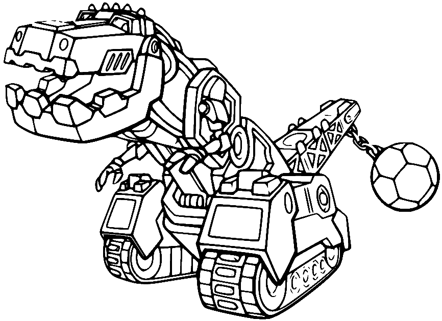 Dinosaur from Rescue Bots Coloring Page