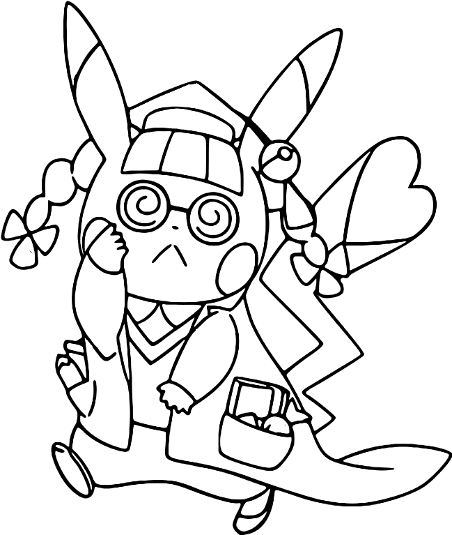 Doctor Pikachu Coloring Page