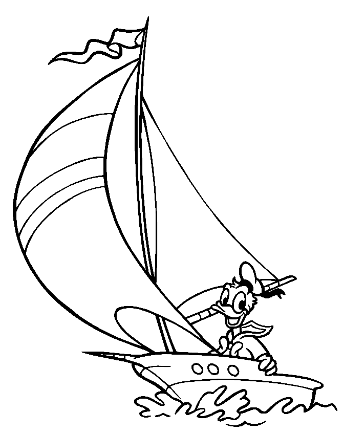 Pato Donald navegando from Vela