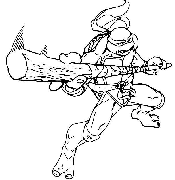 Donatello nutzt seine Waffe aus Ninja Turtles