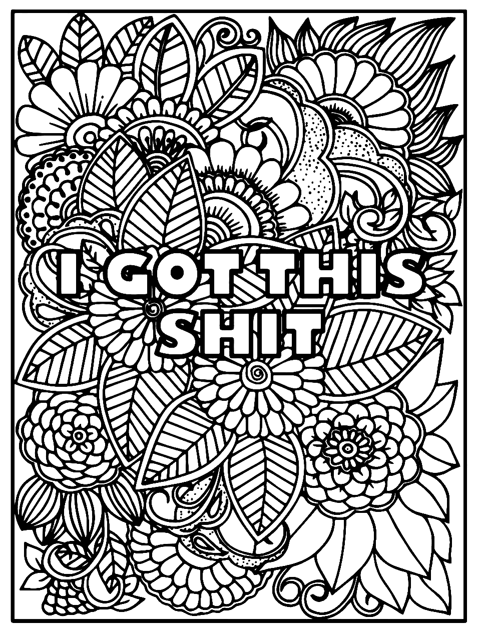 Download Swear Word for Adults Coloring Page