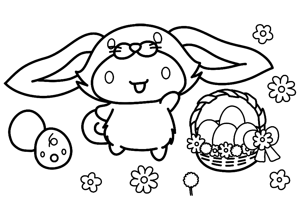 Easter Cinnamoroll Coloring Pages