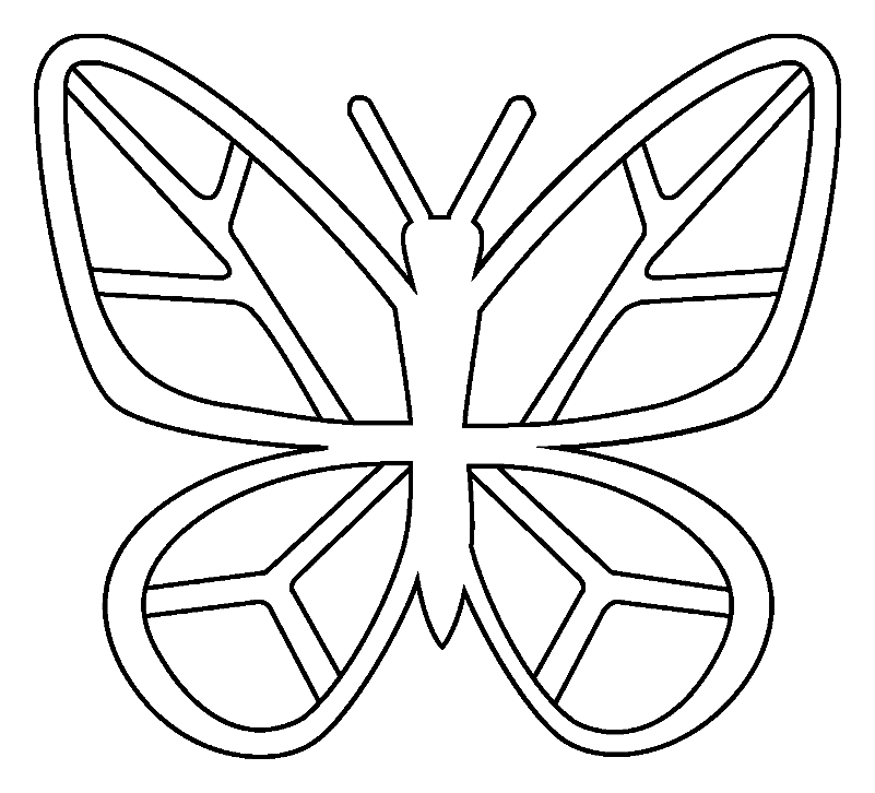 Einfacher Schmetterling für Kinder von Butterfly